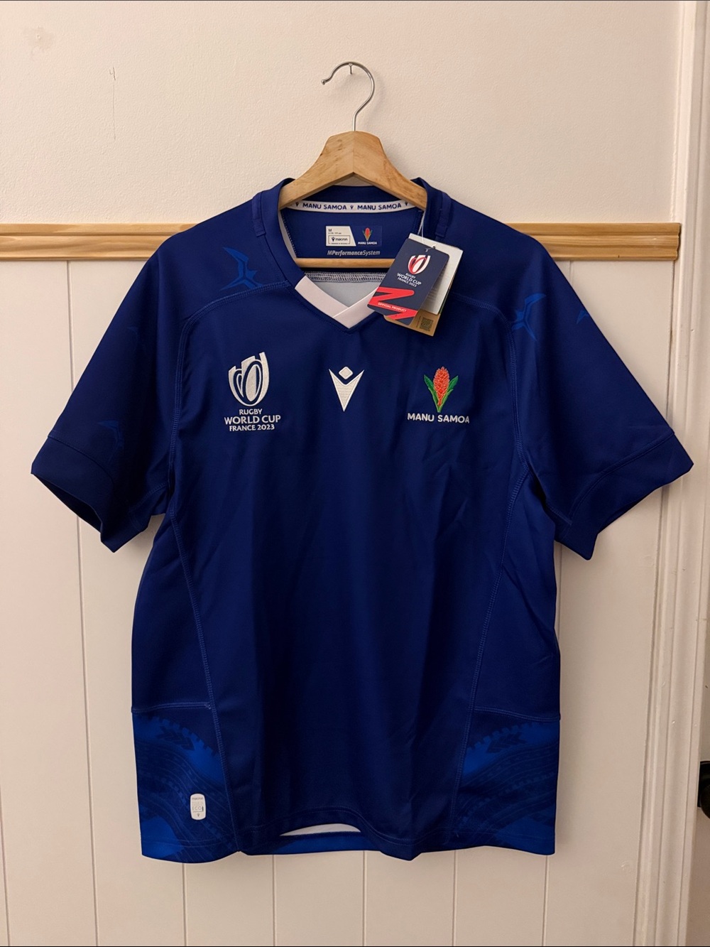 MACARON Manu Samoa Dark Blue Rugby Jersey Rugby World Cup 2023